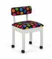 Arrow White Sewing Chair With button Fabric