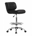 Studio Designs Black Chrome Crest Drafting Chair